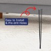Metal Table Legs DIY Industrial Furniture Legs 880 Lbs Capacity - 4 of 4