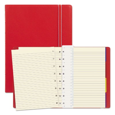 Filofax Notebook - Red Cover -  8.25" x 5.81" - 112 Sheets