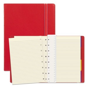 Filofax Notebook - Red Cover -  8.25" x 5.81" - 112 Sheets - 1 of 1