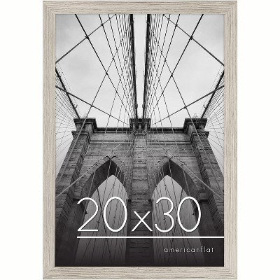 Americanflat 20x30 Poster Frame in Drift Wood with Polished Plexiglass - Horizontal and Vertical Formats with Included Hanging Hardware