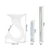 Unique Bargains Zinc Alloy Ceiling Hook with Mounting Hardware for Hanging Plant 4 Set - 2 of 4