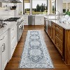 Acekool Vintage Floral Rug - Non Slip Low Pile Indoor Area Rug for Living Room, Bedroom & Dining Room - 2 of 4