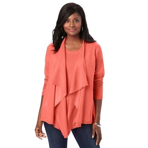 Coral long cardigan sale