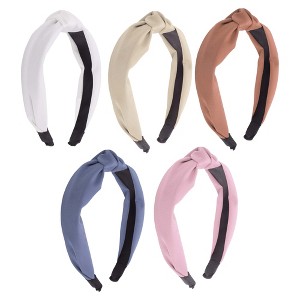 Unique Bargains Women's Non-Slip Knotted Headband 5 Pcs - 1 of 4