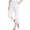 Collections Etc Novelty Trimmed Elasticized Waist Capri Pants - 3 of 4