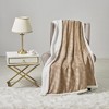 Louvre Plush All Season 50"x60" Beige Throw - 2 of 4