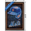 Trends International MLB New York Mets - Neon Helmet 23 Framed Wall Poster Prints - 3 of 4