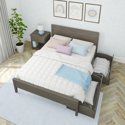 Clay Queen Platform Bed with Storage Drawers and Headboard