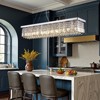 Siljoy Modern Crystal Chandelier for Dining Room, K9 Crystal Pendant Ceiling Light Fixture for Kitchen Island - 3 of 4