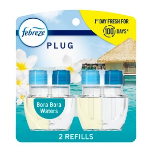 Febreze Odor-Fighting Fade Defy Plug Air Freshener Refill - Bora Bora - 0.87 fl oz/2pk - 1 of 4