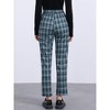 Allegra K Women's Plaid Tartan High Waisted Button Casual Pants - 4 of 4