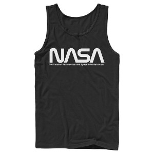 Men's NASA Text Simple Logo Tank Top - 1 of 4