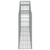 vidaXL Gabion Basket Silver Galvanized iron 118.1 in long, 39.4 in high - 118.1" x 11.8" x 31.5"/39.4" - 4 of 4