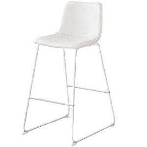Sapphtopaz Modern Bar Stools PU Cushion Dining Chairs with Curved Back and Metal Legs Counter Height Barstools High Chair for Kitchen Island - 1 of 4
