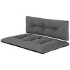 Outsunny 2 Seater Pallet Cushions Outdoor 3.9 in. Thick Replacement Cushions with Tufted Design for Garden, Patio - 4 of 4