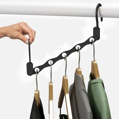 HOUSE DAY Sturdy Plastic Space Saving Hangers Cascading Hanger