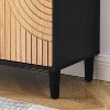 Acekool Buffet Cabinet with Double Doors, Adjustable Shelves Sideboard Storage Cabinet with Wood Feet for Dining Room, Kitchen, Living Room - 3 of 4