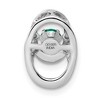Black Bow Jewelry Rhodium Plated Sterling Silver & Gemstone Oval Pendant, 10mm (3/8 In) - 3 of 4