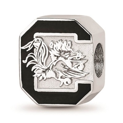 Black Bow Jewelry Sterling Silver South Carolina Gamecocks NCAA Bead Charm