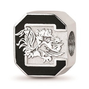 Black Bow Jewelry Sterling Silver South Carolina Gamecocks NCAA Bead Charm - 1 of 4