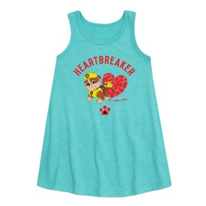 Girls' - Paw Patrol - Valentine's Heartbreaker Graphic Sleeveless Aline Dress - 1 of 4