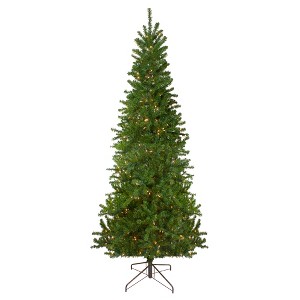 Northlight 9' Prelit Artificial Christmas Tree Canadian Pine Pencil - Clear Lights - 1 of 2