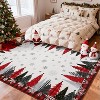 Christmas Area Rugs Soft Washable Xmas Tree Festive Decor Rug Non-Slip Low Pile Rugs for Living Room Bedroom - 3 of 4