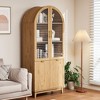 71''Tall Arched Storage Bookcase - 3 of 4