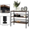 NicBex Narrow Console Table with 2 Open Storage Shelves,Stylish Entryway Table with Adjustable Feet,Modern Couch Table for Living Room,Rustic Brown - 4 of 4