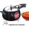 Hawkins 5L Hard Anodized Pressure Cooker: Aluminum, Cool Touch Handle, Stovetop, Black, 1-Year Warranty - 2 of 4