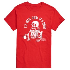 Men's - Instant Message - I'Ll Wait Skeleton Short Sleeve Graphic T-Shirt - 1 of 4