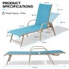 Crestlive Products Set of 2 Outdoor Lounger Aluminum Frame Chaise Lounge Chairs with Arms & 5 Adjustable Recline Positions - 2 of 4
