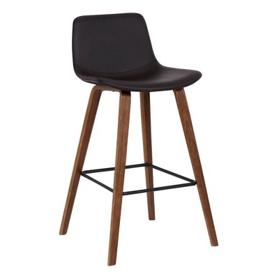 Maddie Contemporary Barstool Walnut Brown - Armen Living