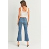 Women's High Rise Crop Flare w/ Distressed Hem Medium - JUST BLACK DENIM - 3 of 4