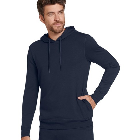 Mens plain navy online hoodie