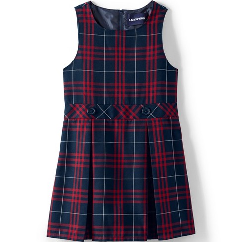 Lands' End School Uniform Kids Plus Plaid Jumper Top Of Knee - 8