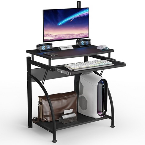 Costway Computer Desk PC Laptop Table Study Workstation Home Office Furniture Black - image 1 of 4