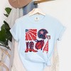 Football Flag Red and Blue - Womens Garment Dyed Tee - 3 of 3