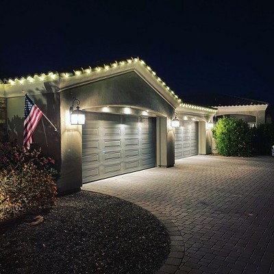Warm White LED C9 Faceted Christmas String Lights, 25 Feet