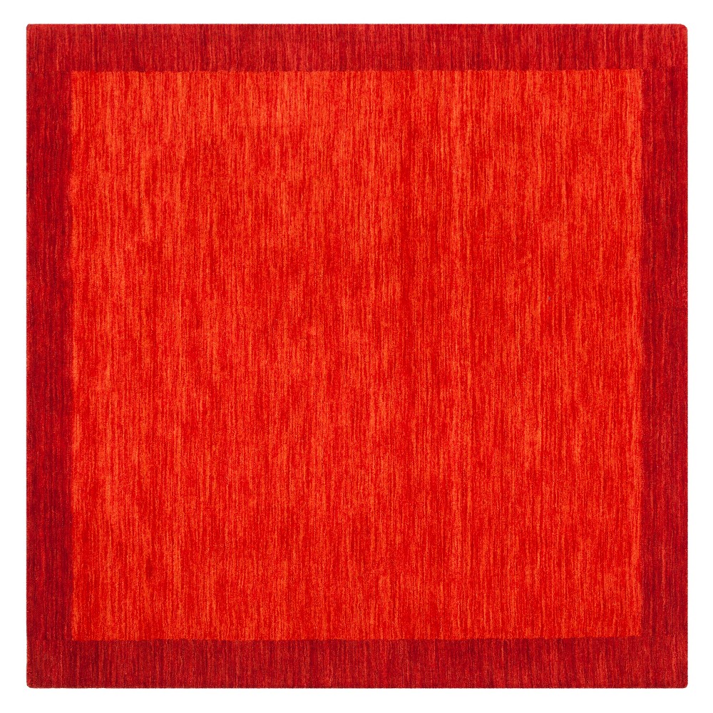 6'x6' Color Block Loomed Square Area Rug Red - Safavieh