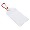 Unique Bargains Aluminum Carabiner Plastic Clear Red Badge Holder 6 x 11 cm 1 Pc - 2 of 4