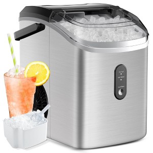 EUHOMY 34 Lbs. Countertop Nugget Ice Maker, Silver - 1 of 4