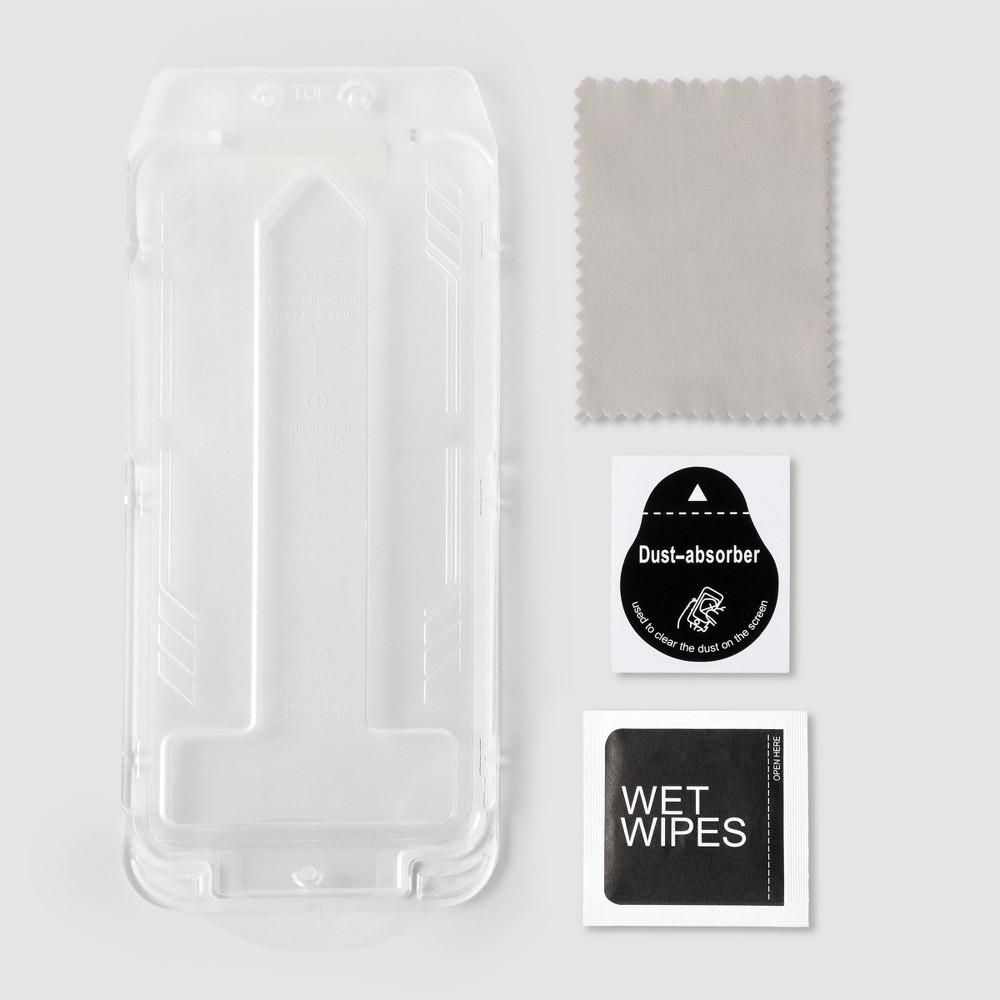 Apple iPhone 16 Pro Screen Protector Glass Shield 3pk - dealworthy™: Tempered, Anti-Fingerprint, Shatter-Resistant