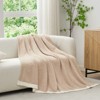 Snuggle Sac Soft Knit Throw Fuzzy Cozy Reversible Microfiber Blanket - 3 of 4