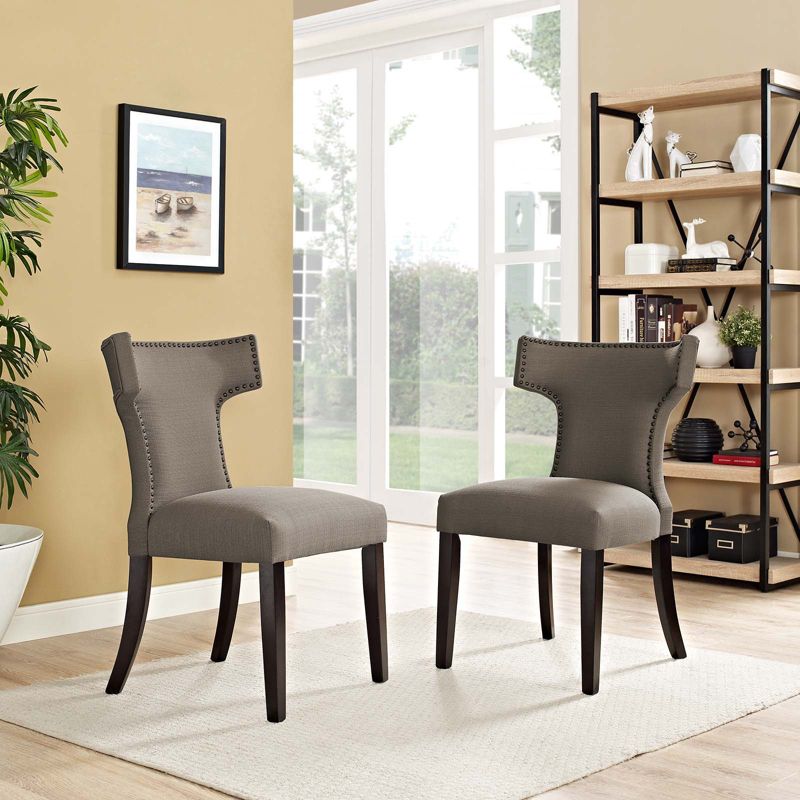 Modway Curve Dining Side Chair Fabric Set of 2, 5 of 6