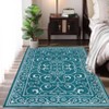 Living Room Rug 8x10 Modern Floral Print Area Rug With Non-Slip Backing Ultra-Thin Stain-Resistant Throw Carpet For Bedroom Dining Room Home Office - 3 of 4