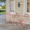 3 Piece Bistro Table and Chairs, Waterproof Folding Cafe Table and Chairs,Small Bistro Set for Small Space/Indoor/Outdoor/Porch/Lawn - 2 of 4