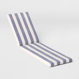 78"x24" Cabana Stripe Outdoor Chaise Lounge Cushion - Threshold™ - 1 of 4