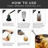Viski Smoked Cocktail Set| Glass Carafe with Smoker Pellets for Smoke Infusion. Cocktails Smoking Barware Tool Set with Recipe Book, Black - 3 of 4