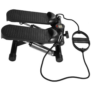 BalanceFrom Adjustable Stepping Machine and Step Counter, Leg Workout Machine & Mini Stair Stepper with Resistance Bands, for Home Workouts, Black - 1 of 4